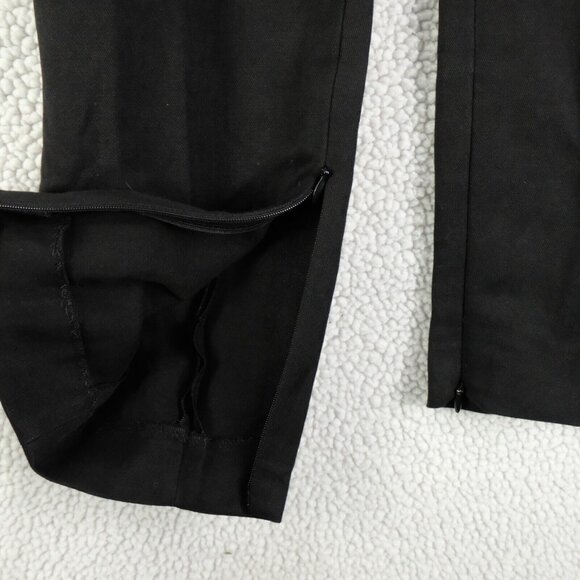 Peachoo Krejberg Dress Pants Womens 44 Black Slim Fit Trousers Viscose Linen - Picture 10 of 14
